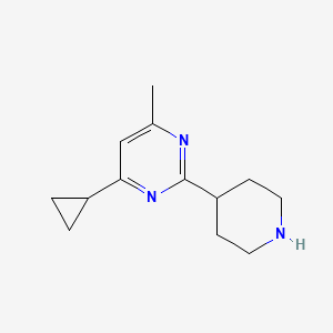 4-Cyclopropyl-6-methyl-2-(piperidin-4-yl)pyrimidine