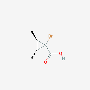 molecular formula C6H9BrO2 B13587845 rac-(2R,3R)-1-bromo-2,3-dimethylcyclopropane-1-carboxylicacid 