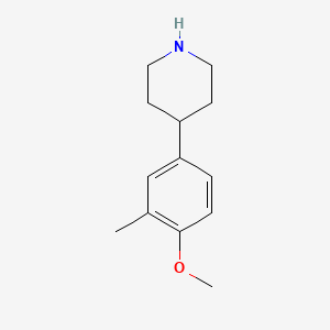 molecular formula C13H19NO B1358785 4-(4-甲氧基-3-甲基苯基)哌啶 CAS No. 310395-10-9