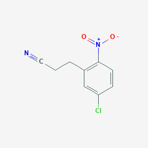 molecular formula C9H7ClN2O2 B13587859 3-(5-Chloro-2-nitrophenyl)propanenitrile 