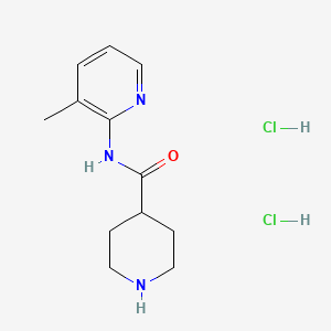 molecular formula C12H19Cl2N3O B13587867 N-(3-methylpyridin-2-yl)piperidine-4-carboxamidedihydrochloride 