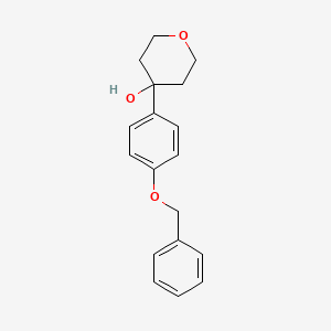 molecular formula C18H20O3 B1358787 4-[4-(Benzyloxy)phenyl]oxan-4-ol 