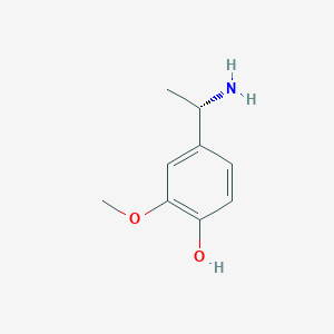 molecular formula C9H13NO2 B13587874 4-[(1S)-1-aminoethyl]-2-methoxyphenol CAS No. 1241681-88-8