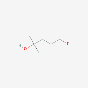 molecular formula C6H13FO B13587912 5-Fluoro-2-methyl-2-pentanol CAS No. 21871-78-3