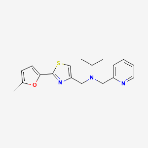 {[2-(5-Methylfuran-2-yl)-1,3-thiazol-4-yl]methyl}(propan-2-yl)[(pyridin-2-yl)methyl]amine