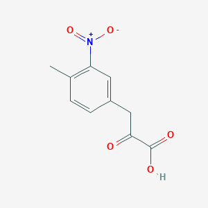 molecular formula C10H9NO5 B13587943 3-(4-Methyl-3-nitrophenyl)-2-oxopropanoic acid 