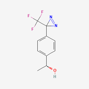 molecular formula C10H9F3N2O B13587945 (1R)-1-[4-[3-(trifluoromethyl)diazirin-3-yl]phenyl]ethanol 