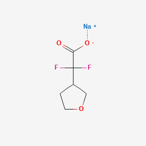 molecular formula C6H7F2NaO3 B13587959 Sodium2,2-difluoro-2-(oxolan-3-yl)acetate 