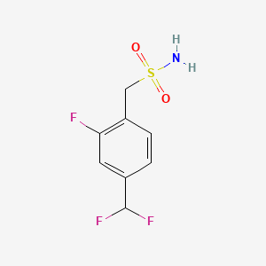 molecular formula C8H8F3NO2S B13587963 [4-(Difluoromethyl)-2-fluorophenyl]methanesulfonamide 