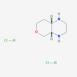 molecular formula C7H16Cl2N2O B13587969 rac-(4aR,8aR)-octahydro-1H-pyrano[3,4-b]pyrazinedihydrochloride 