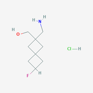 molecular formula C9H17ClFNO B13587977 [2-(Aminomethyl)-6-fluorospiro[3.3]heptan-2-yl]methanolhydrochloride 