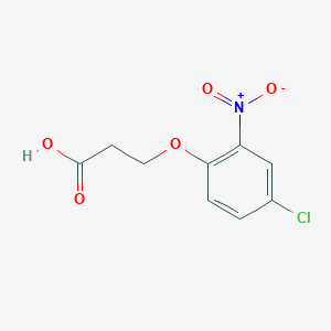 molecular formula C9H8ClNO5 B1358798 3-(4-Chloro-2-nitrophenoxy)propanoic acid 