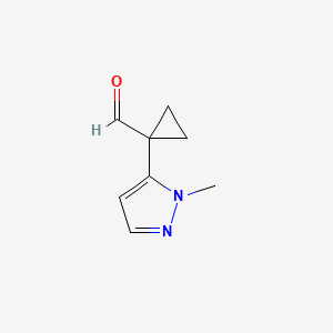 1-(1-methyl-1H-pyrazol-5-yl)cyclopropane-1-carbaldehyde