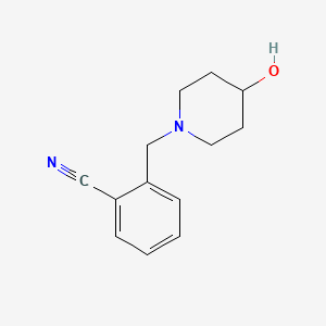 molecular formula C13H16N2O B1358800 2-((4-Hydroxypiperidin-1-yl)methyl)benzonitrile CAS No. 887593-76-2