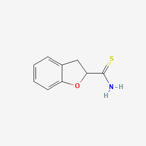 molecular formula C9H9NOS B13588005 2,3-Dihydrobenzofuran-2-carbothioamide 