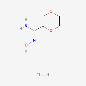 N'-hydroxy-5,6-dihydro-1,4-dioxine-2-carboximidamide hydrochloride