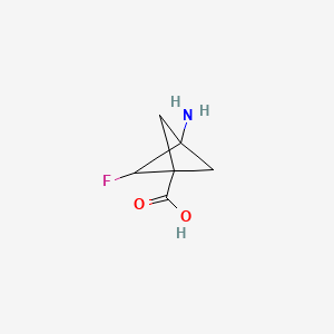 molecular formula C6H8FNO2 B13588029 3-Amino-2-fluorobicyclo[1.1.1]pentane-1-carboxylic acid 