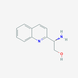 molecular formula C11H12N2O B13588055 (S)-2-Amino-2-(quinolin-2-yl)ethan-1-ol 