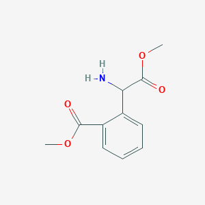 Methyl I+/--amino-2-(methoxycarbonyl)benzeneacetate