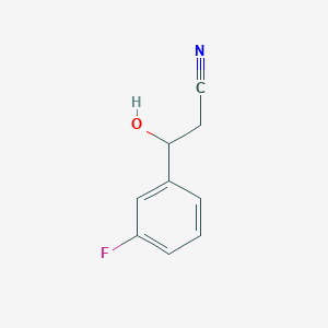 molecular formula C9H8FNO B13588235 3-(3-Fluorophenyl)-3-hydroxypropanenitrile 