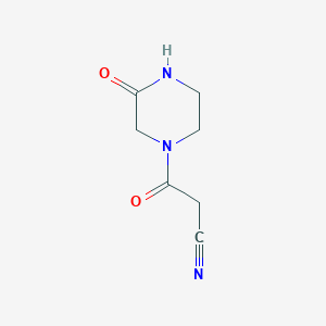 molecular formula C7H9N3O2 B1358836 3-Oxo-3-(3-oxo-piperazin-1-YL)-propionitrile 