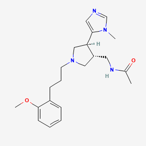 N-{[(3R,4S)-1-[3-(2-methoxyphenyl)propyl]-4-(1-methyl-1H-imidazol-5-yl)pyrrolidin-3-yl]methyl}acetamide