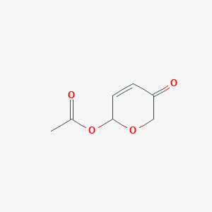 molecular formula C7H8O4 B135884 6-Acetoxy-2H-pyran-3(6H)-one CAS No. 62644-49-9