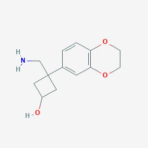 3-(Aminomethyl)-3-(2,3-dihydrobenzo[b][1,4]dioxin-6-yl)cyclobutan-1-ol