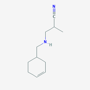 3-{[(Cyclohex-3-en-1-yl)methyl]amino}-2-methylpropanenitrile