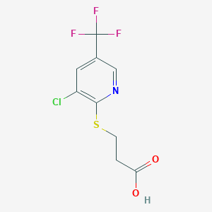 molecular formula C9H7ClF3NO2S B1358845 3-{[3-Chloro-5-(trifluoromethyl)pyridin-2-yl]thio}propanoic acid CAS No. 1017022-46-6
