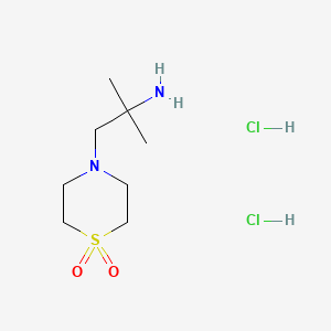 4-(2-Amino-2-methylpropyl)-1lambda6-thiomorpholine-1,1-dionedihydrochloride