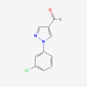 molecular formula C10H7ClN2O B1358847 1-(3-chlorophenyl)-1H-pyrazole-4-carbaldehyde CAS No. 400877-26-1