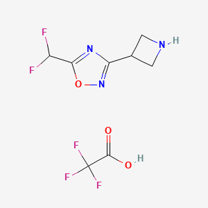 3-(Azetidin-3-yl)-5-(difluoromethyl)-1,2,4-oxadiazole, trifluoroacetic acid