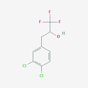 molecular formula C9H7Cl2F3O B13588517 3-(3,4-Dichlorophenyl)-1,1,1-trifluoropropan-2-ol 