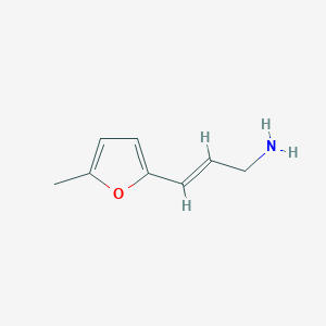 molecular formula C8H11NO B13588535 3-(5-Methylfuran-2-yl)prop-2-en-1-amine 