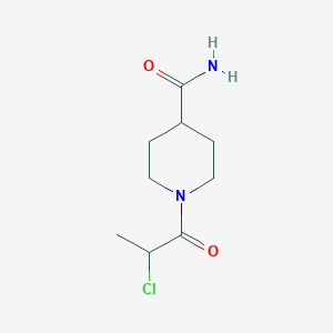 molecular formula C9H15ClN2O2 B1358854 1-(2-Chloropropanoyl)piperidine-4-carboxamide 