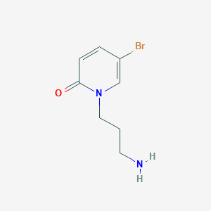 molecular formula C8H11BrN2O B1358870 1-(3-Aminopropyl)-5-bromo-1,2-dihydropyridin-2-one 