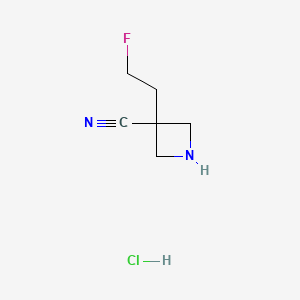 3-(2-Fluoroethyl)azetidine-3-carbonitrilehydrochloride