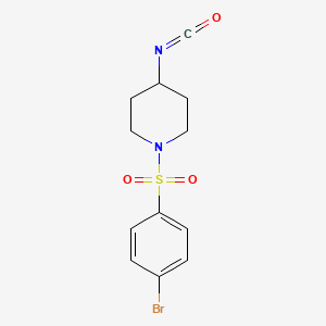 molecular formula C12H13BrN2O3S B1358873 1-(4-Bromobenzenesulfonyl)-4-isocyanatopiperidine 