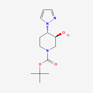 rac-tert-butyl(3R,4R)-3-hydroxy-4-(1H-pyrazol-1-yl)piperidine-1-carboxylate