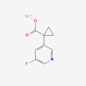 Lithium(1+) 1-(5-fluoropyridin-3-yl)cyclopropane-1-carboxylate