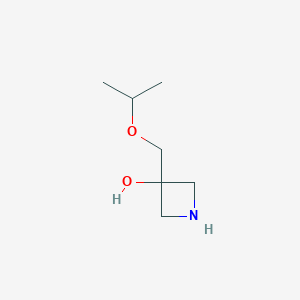 molecular formula C7H15NO2 B13588790 3-(Isopropoxymethyl)azetidin-3-ol 