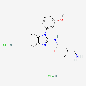 4-amino-N-[1-(3-methoxyphenyl)-1H-1,3-benzodiazol-2-yl]-3-methylbutanamidedihydrochloride