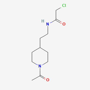 N-[2-(1-acetylpiperidin-4-yl)ethyl]-2-chloroacetamide