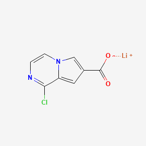 Lithium(1+)1-chloropyrrolo[1,2-a]pyrazine-7-carboxylate