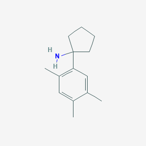 molecular formula C14H21N B13589083 1-(2,4,5-Trimethylphenyl)cyclopentan-1-amine 