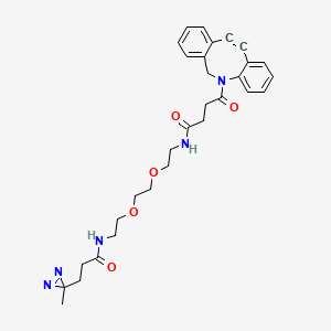 4-(2-azatricyclo[10.4.0.04,9]hexadeca-1(16),4,6,8,12,14-hexaen-10-yn-2-yl)-N-[2-[2-[2-[3-(3-methyldiazirin-3-yl)propanoylamino]ethoxy]ethoxy]ethyl]-4-oxobutanamide