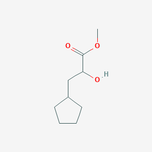 molecular formula C9H16O3 B13589264 Methyl 3-cyclopentyl-2-hydroxypropanoate 