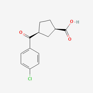 molecular formula C13H13ClO3 B1358945 cis-3-(4-Chlorobenzoyl)cyclopentane-1-carboxylic acid 