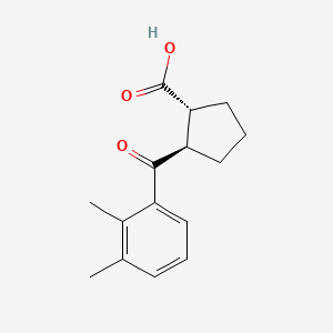 molecular formula C15H18O3 B1358953 trans-2-(2,3-Dimethylbenzoyl)cyclopentane-1-carboxylic acid CAS No. 733741-12-3